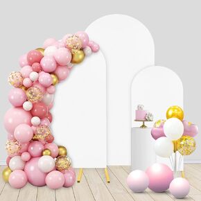 6.6FT Blue Arch Backdrop Stand Cover, Spandex Fitted Wedding Arch Stand Cover Round Top Chiara Arch Stands Cover for Girl Birthday Party Photo Background Ceremony Banquet Decoration