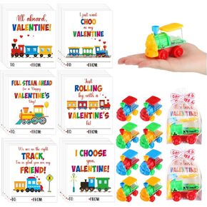24 مجموعة هدايا عيد الحب للأطفال بطاقات عيد الحب مع الشاحنات ، و Goodie Bag Stuffers Exchange Exchange School Award Party Form