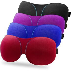 SkiBeaut Sleep Mask for Side Sleeper, 4 Pack Night Blindfold Light Blocking 3D Sleeping Eye Masks for Men Women