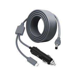 Starlink Mini USB C to DC Power Cord,Type C Input to DC 20V 5A Barrel Jack Cable 6.5FT (2M) Waterproof Gray Replacement Cable,Work with 100W PD Charger and PD Power Bank for Starlink Mini/V4