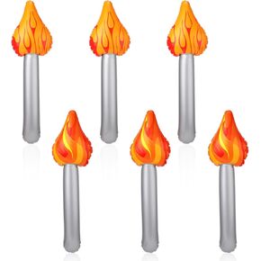 6pcs لعبة الشعلة القابلة للنفخ ، ألعاب الشعلة القابلة للنفخ Torch Torch Fun Toy لزخارف الحفلات ألعاب عيد ميلاد مسابقة Cosplay Cosplay Halloween