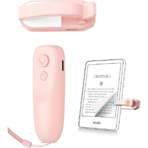 Remote Control Page Turner for Kindle P9aperwhite Kobo eReaders, Page Turner Clicker with Wireless Remote Compatible with iPad, Tablets, Cellphones-Pink