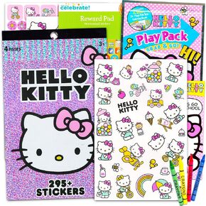 Hello Kitty ملصقات Travel Activity مجموعة مع أكثر من 300 ملصق و 12 صفحة نشاط (مستلزمات Hello Kitty Party)
