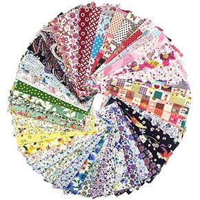 50X Different Pattern Patchwork Poplin Fabric Bundle Squares of 1010cm Quilting Scrapbooking Artcraft Project Collection One