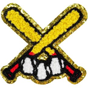 BAT & Softball Iron on Patches ، Teamse Teampiques Plitter Sports Team Plitter ، Chenille على بقع للملابس ، الملابس ، السترات ، حقائب الظهر ، السترة ، الجينز ، القبعات والقبعات.