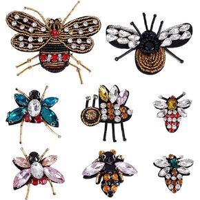 infunly 8pcs multicolor Bee Nature Fancy headedhesone patches for leg stack accound pants مشاريع DIY