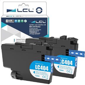 LCL Compatible Ink Cartridge Replacement for Brother LC-404 LC404 LC-404BK LC404BK MFC-J1205W MFC-J1205W XL MFC-J1215 MFC-J1215W Printers (2-Pack Black)