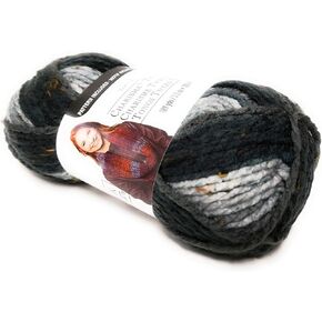 Loops & Threads Charisma Tweed Stripe Yarn 1 Ball 3.5 oz. - Charcoal