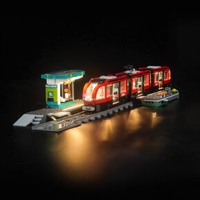 LED Light Kit Compatible with Lego 60423 Downtown Streetcar and Station (No Models Only Light) Creative Lighting Set Accessories Compatible with Lego 60423 Set