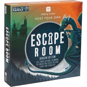 Talking Tables Dragon Edition Escape Room Game for Adults Teenager, Video Intro, QR Codes for Sciene Playlist, Present, Games Night, Birthday, Dinner Party, Secret Santa, Christmas, Age 9+, Players 1+