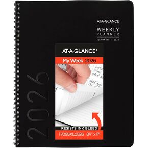 At-A-Glance 2026 Planner ، Weekly & Monthly ، 8.25 "× 11" ، Lite كبير ، معاصر ، Black (7095xl0526)