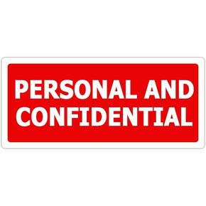 Personal and Confidential Stickers,Self Adhesive File Labels for Office Business,500 Pcs Per Pack