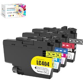 LC404 Ink Cartridges Replacement for Brother LC 404 LC404BK LC404C LC404M LC404Y Ink to Work with Brother MFC-J1205W MFC-J1215W Printer (4 Pack)