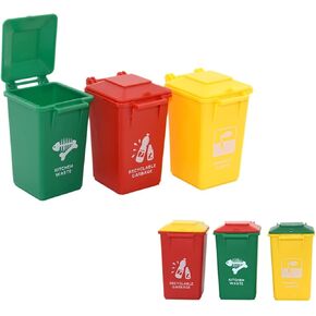 Trash Can Toy Kids Toy Push Marclices Garbage Truck's ABS Trash Trash Trash Trash Mini Curbside Marbage Bin