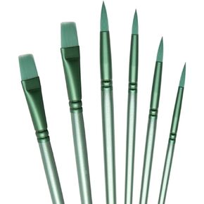 Acrylic Paint Brush Set, 6 pcs Watercolor Brushes, Painting Brush Nylon Hair Brushes for All Purpose Oil Watercolor Painting Beginner Kits (6, Pink) in Kuwait