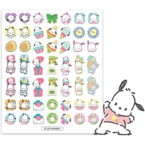 ملصقات قرط Pochacco المرخصة رسميًا في تصميمات متنوعة - مجموعة من 49 قطعة