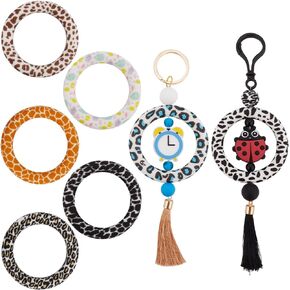 SUNNYCLUE 7 Colors Silicone Ring Beads Silicone Beading Ring 65mm Round Silicone Loop Beadable Focal Frames Silicone Beadable Rings Silicone O Rings for Jewelry Making DIY Keychain Bracelet Necklace