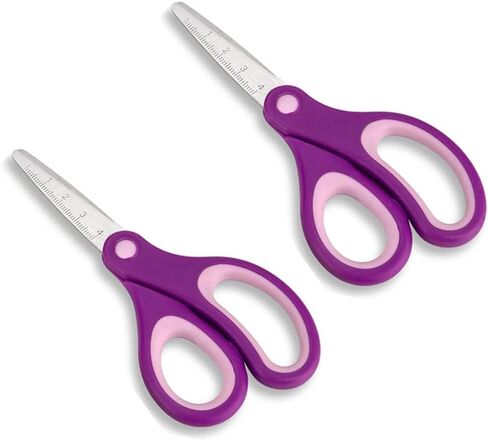 Kids Scissors (2 Pack, Rounded-tip, 5.5 Inch) - 5.5’’ Soft Touch Blunt School Student Scissors KT-045-C in Kuwait