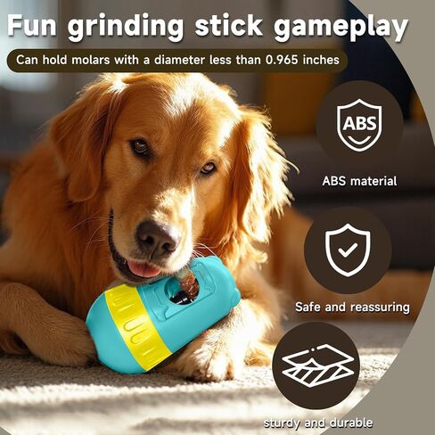 Dog Bully Stick Holder Safety Device and Adjustable Treat Dispensing Ball Food Dispenser Tough Slow Feeder Puppy Enrichment Training Toy Pet Interactive Chase Toys for Dogs to Keep Them Busy in Kuwait
