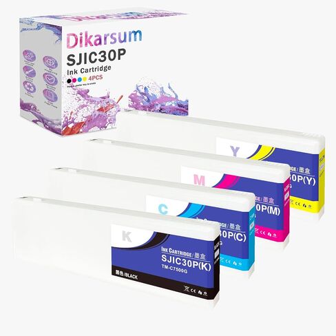 SJIC30P(C) Remanufactured Ink Cartridge Compatible for COLORWORKS TM-C7500/7500GE C33S020636 (Cyan 300ML 1-Pack) in Kuwait