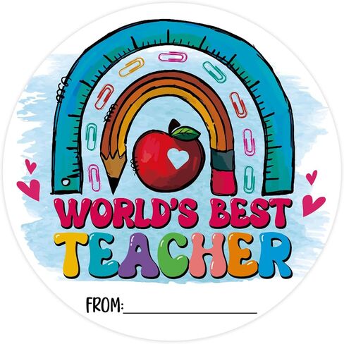 WaaHome Teacher Appreciation Stickers - 36pcs Graduation End of Year Teacher Appreciation Gift Tags Labels for Envelope Seals Card Box Party Decorations Favors, 1.5" in Saudi Arabia