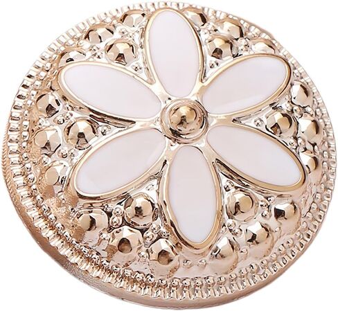 10 PCS Gold White Pearl Buttons Fastener - Versatile Sewing Accessories for DIY Garment, Clothing, Handmade Projects, and Scrapbooking in Kuwait