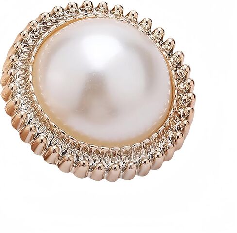 10 PCS Gold White Pearl Buttons Fastener - Versatile Sewing Accessories for DIY Garment, Clothing, Handmade Projects, and Scrapbooking in Kuwait