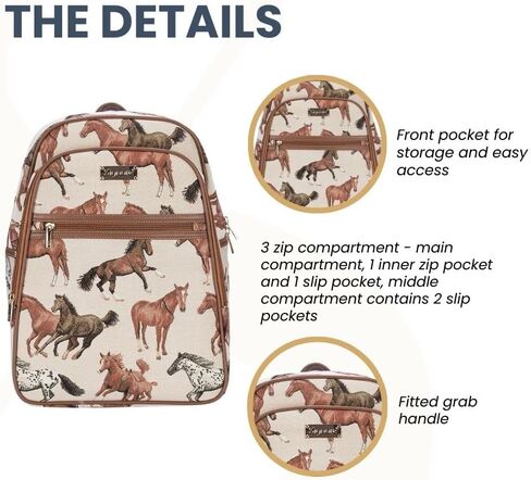 Signare Tapestry Backpack for Women Computer Rucksack Knapsack bookbags for women In Floral Morning Garden Design (BKPK-MGD) in Kuwait