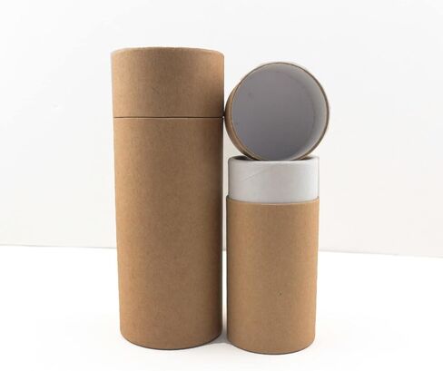 3Pcs 100ml Kraft Paper Tube Packaging Box Cardboard Deodorant Containers Kraft Paperboard Tubes Round Kraft Paper Containers Essential Oil Bottle Packaging Box for Tea Coffee Cosmetic Crafts in Saudi Arabia