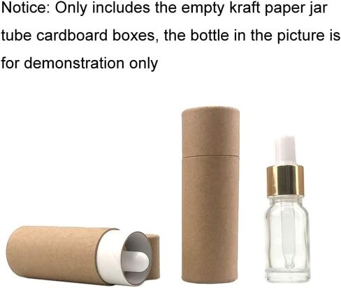 3Pcs 100ml Kraft Paper Tube Packaging Box Cardboard Deodorant Containers Kraft Paperboard Tubes Round Kraft Paper Containers Essential Oil Bottle Packaging Box for Tea Coffee Cosmetic Crafts in Saudi Arabia