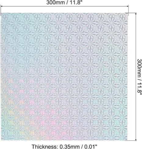 PATIKIL 12"x12" Holographic Cardstock, 20 Pack Metallic Iridescent Mirror Paper Foil Board Reflective Sheets for Scrapbook Poster DIY Craft, Style 5 in Saudi Arabia