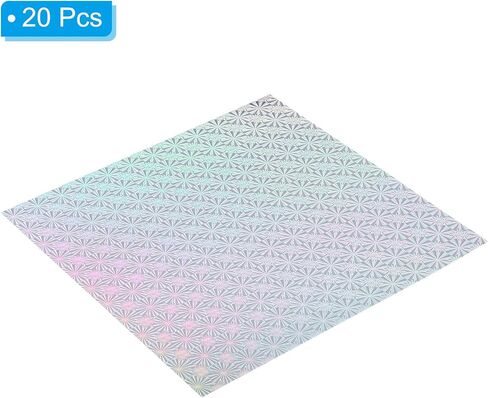 PATIKIL 12"x12" Holographic Cardstock, 20 Pack Metallic Iridescent Mirror Paper Foil Board Reflective Sheets for Scrapbook Poster DIY Craft, Style 5 in Saudi Arabia