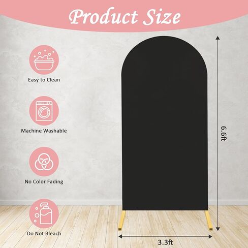 6.6FT Blue Arch Backdrop Stand Cover, Spandex Fitted Wedding Arch Stand Cover Round Top Chiara Arch Stands Cover for Girl Birthday Party Photo Background Ceremony Banquet Decoration in Saudi Arabia