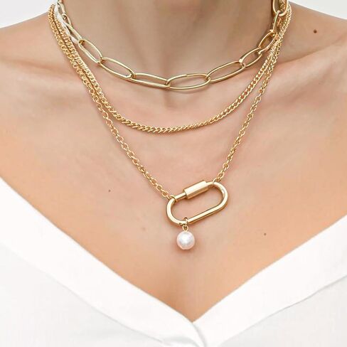 10pcs Screw Carabiner Lock Charms, Silver Necklace Lock Clip Keychain Clip Hook Metal Oval Keyring Holder Clasp for DIY Necklace Bracelets Jewelry Making(Silver) in Kuwait