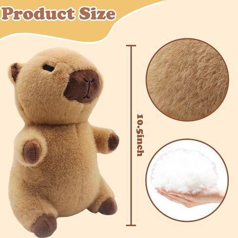 Capybara Plush with 11 Pcs Costume and Accessories,Capybara Plush Dress Up Toy,Adorable Capybara Gifts for Boys and Girls,Birthday Gift in Saudi Arabia
