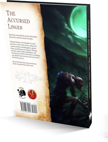 Ultimate Bestiary: The Dreaded Accursed - Hardcover RPG Supplement Book, Classic Undead & Cursed Creatures, 5e D&D Roleplaying, 268 Pages in Saudi Arabia