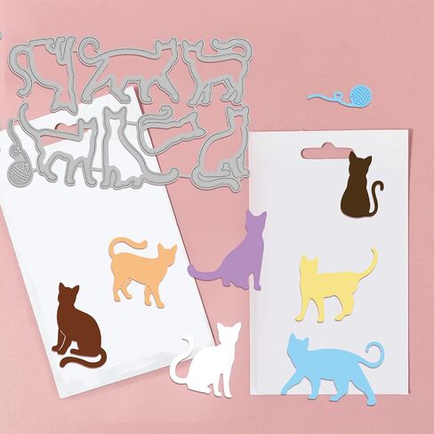 GLOBLELAND Sofa and Chair Cutting Dies Metal Retro Layered Cat and Dog Cutting Die Template Paper Cutting Dies for Scrapbooking Card Making Crafts Paper Cards in Kuwait