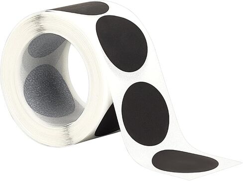 Fingerinspire 300pcs/Roll Scratch Off Sticker Round Labels ، مصمم لإنشاء بطاقات الخدش الخاصة بك ، السحوبات ، العروض الترويجية ، الزفاف 25 مم/1 بوصة (أسود) in Kuwait