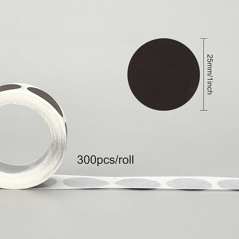 Fingerinspire 300pcs/Roll Scratch Off Sticker Round Labels ، مصمم لإنشاء بطاقات الخدش الخاصة بك ، السحوبات ، العروض الترويجية ، الزفاف 25 مم/1 بوصة (أسود) in Kuwait