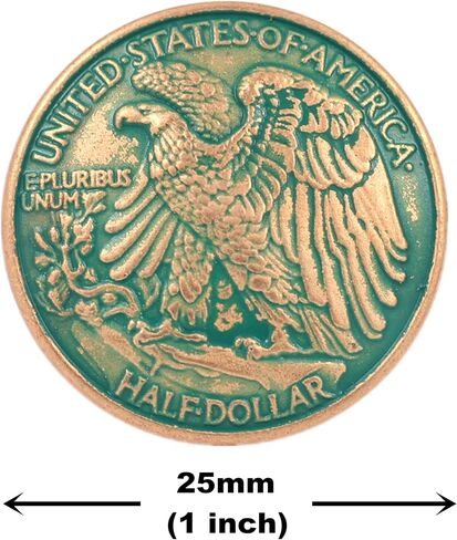 ميدان 8 قطع الأصلع أزرار النسر العملة المعدنية الأزرار المعدنية. 25mm (1 بوصة) (النحاس العتيق) in Saudi Arabia