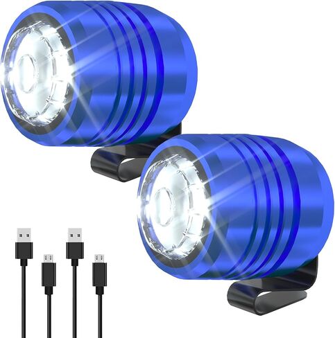2 Rechargeable Headlights for Croc Charms, Flashlight Attachment Accessories Kids Girl Boy Women Men Sandals, Clip on Clog Headlamp Shoe Decoration Charms, Gold in Kuwait