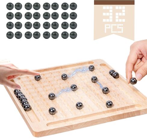 Magnetic Chess Game with Stones 32 Pcs Magnetic Balls, Fun Board Games for 2-4 Players, Perfect for Family Game Night and Gift Giving in Saudi Arabia