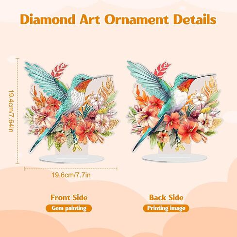 GHHKUD Gnome Diamond Painting Desktop Ornament for Adults, Stand Up Diamond Art Ornaments, DIY Special Double Sided Diamond Gem Painting Tabletop Placement Board Kit for Gifts Home Decor in Kuwait