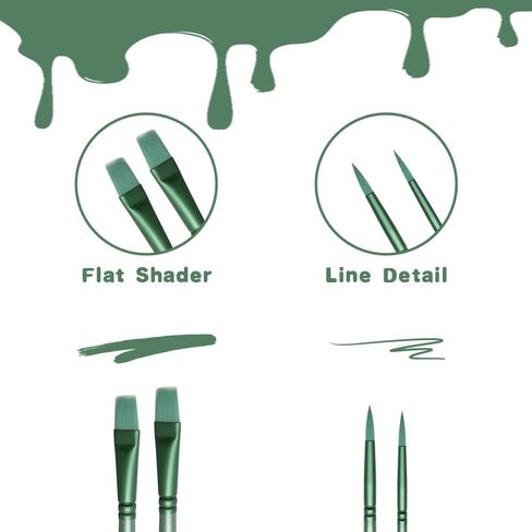 Acrylic Paint Brush Set, 6 pcs Watercolor Brushes, Painting Brush Nylon Hair Brushes for All Purpose Oil Watercolor Painting Beginner Kits (6, Pink) in Kuwait