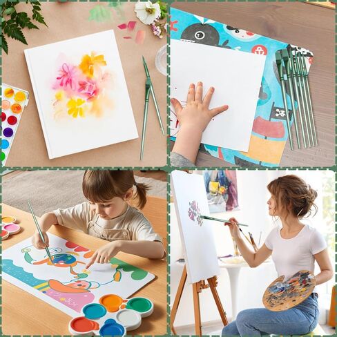 Acrylic Paint Brush Set, 6 pcs Watercolor Brushes, Painting Brush Nylon Hair Brushes for All Purpose Oil Watercolor Painting Beginner Kits (6, Pink) in Kuwait