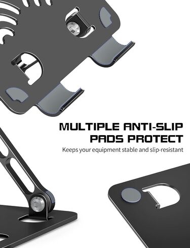 Tablet Stand, Adjustable Tablet Holder for Desk – Premium Aluminum, Portable Holder for iPads, Kindle, Switch, and Smartphones, Fits 4-12" Devices (Gold, Pro Size) in Kuwait
