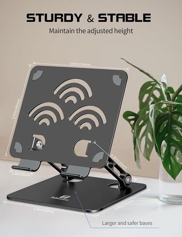 Tablet Stand, Adjustable Tablet Holder for Desk – Premium Aluminum, Portable Holder for iPads, Kindle, Switch, and Smartphones, Fits 4-12" Devices (Gold, Pro Size) in Kuwait