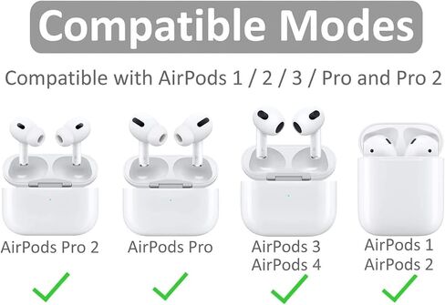 خطافات الأذن متوافقة مع AirPods 4 2024 الجيل الرابع الجديد، 3 أزواج من خطافات سماعات الأذن المصنوعة من السيليكون الناعم المضادة للانزلاق، متوافقة مع AirPods 4 3 أزواج BWC in Kuwait
