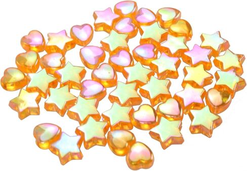 pson 100PCS Mini Acrylic Beads, Light Pink 10mm Star & 8mm Heart Shape Beads, Small Crystal Plastic Beads for Necklace, Bracelet Making, DIY Jewelry Crafts, DIY in Saudi Arabia