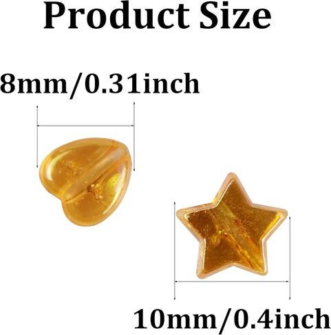 pson 100PCS Mini Acrylic Beads, Light Pink 10mm Star & 8mm Heart Shape Beads, Small Crystal Plastic Beads for Necklace, Bracelet Making, DIY Jewelry Crafts, DIY in Saudi Arabia